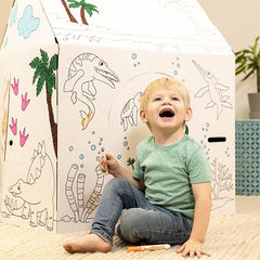 Easy Playhouse Dinosaur House- Decorate & Personalize