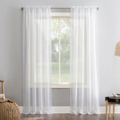 Claude Crushed Voile Sheer Rod Pocket Curtain Panel