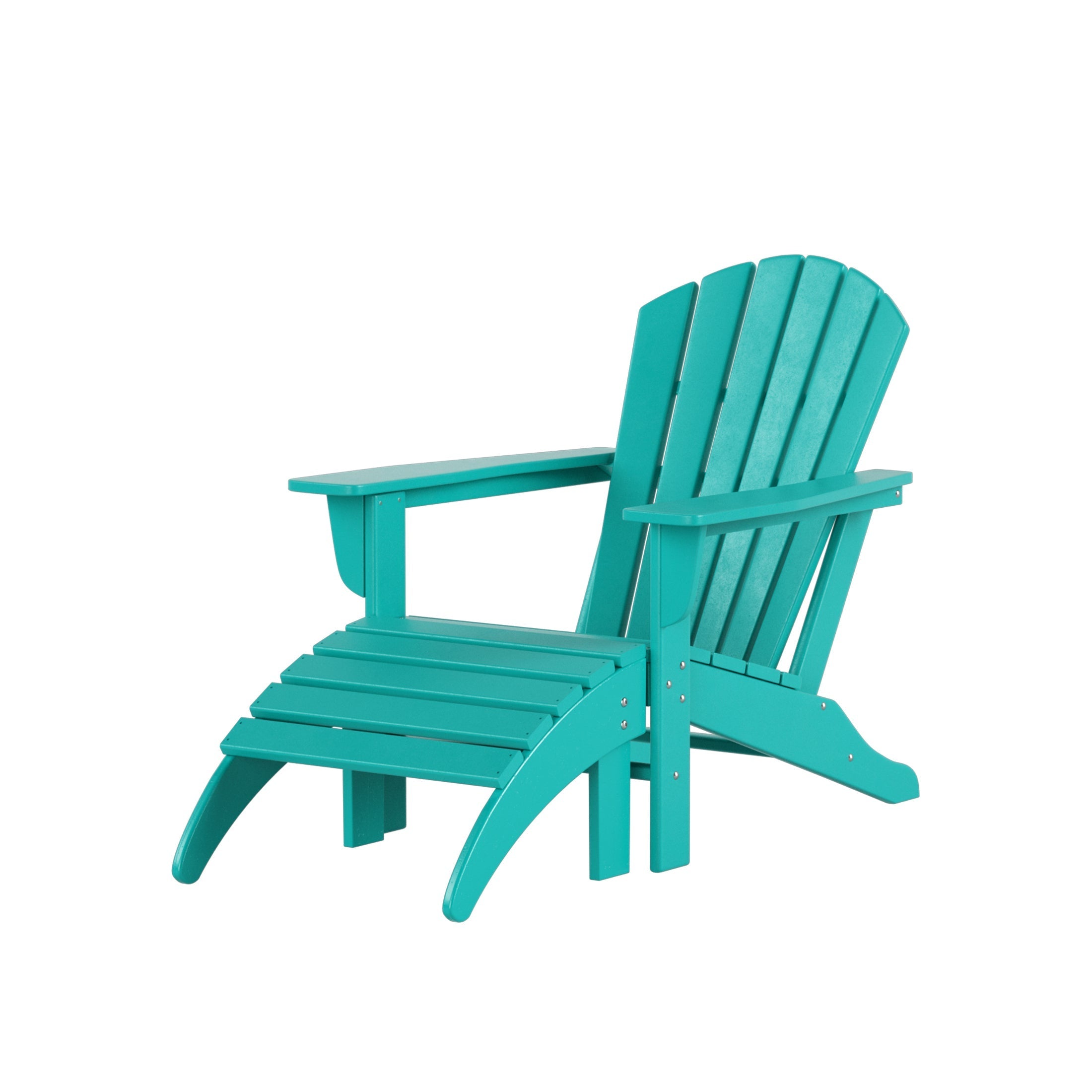  Westin Furniture Altura Outdoor Adirondack Chair with Ottoman 2-Piece Set - Red - Bonton