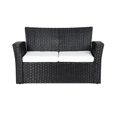 4-Piece Outdoor Patio Conversation Sofa Set with Cushions