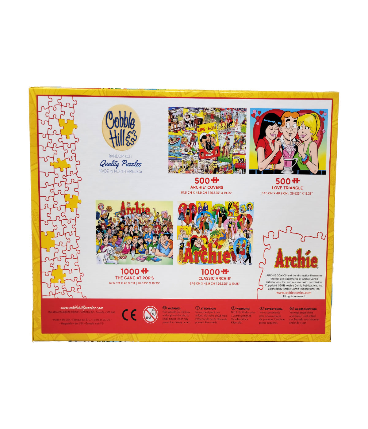  Archie Comics - Classic Archie Puzzle: 1000 Pcs Multi - Multi - Bonton