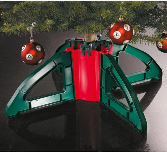 Christmas Tree Stand With Clamping System - For Real Live Trees Up to 10'