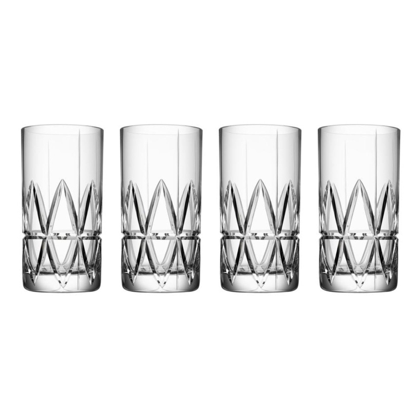  Orrefors Peak Highball Glass Set of 4 - Clear - Bonton