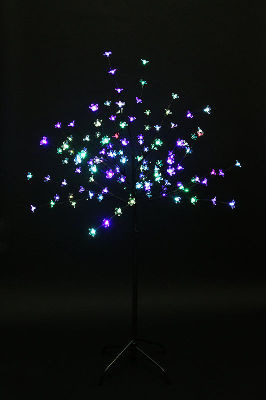 LED Lighted Artificial Cherry Blossom Tree - 4' - Color Changing Lights