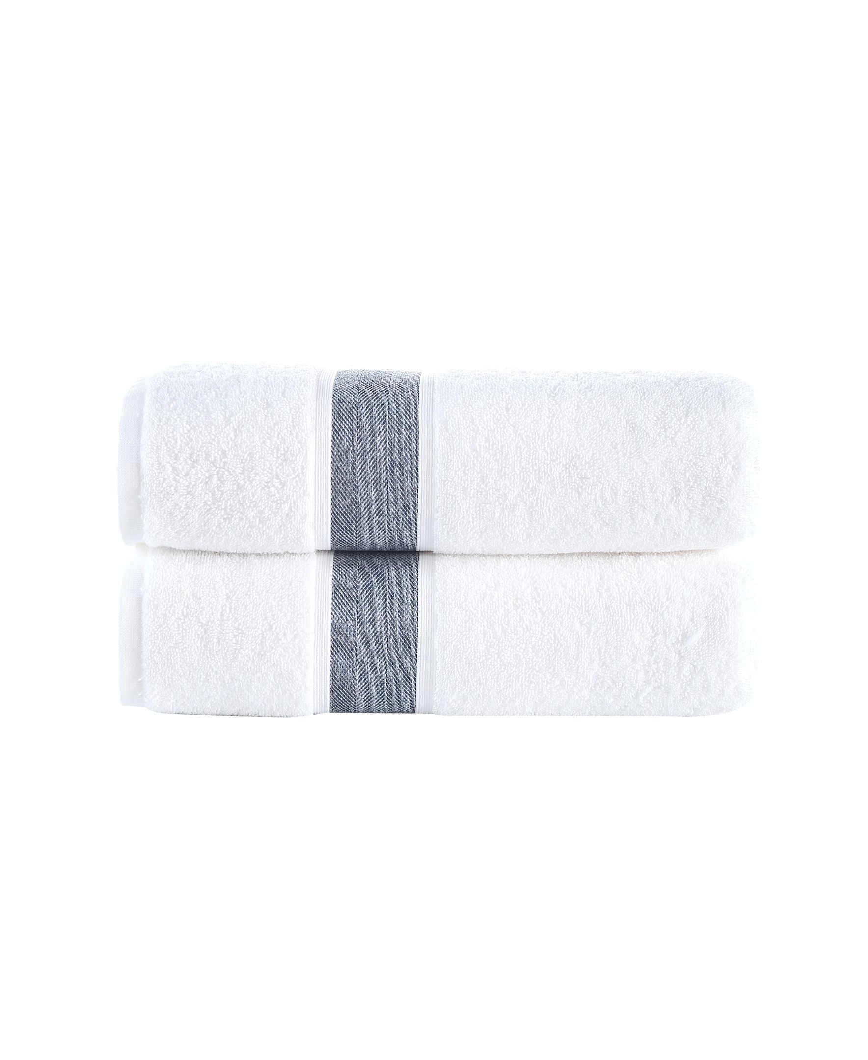  Brooks Brothers Ottoman Rolls 2 Piece Bath Towel Set - Sea Glass - Bonton