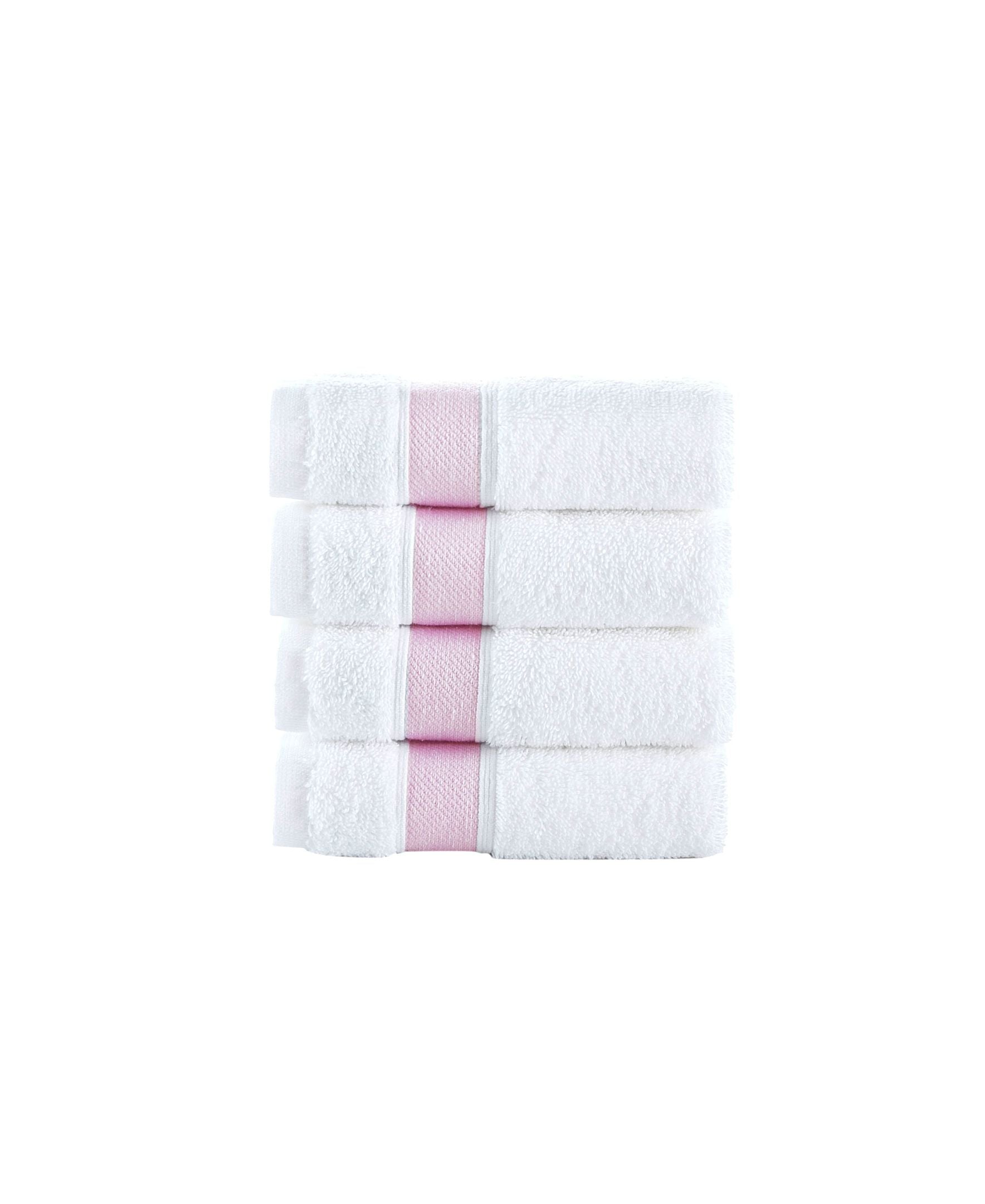  Brooks Brothers Ottoman Rolls 4 Piece Wash Towel Set - Sea Glass - Bonton