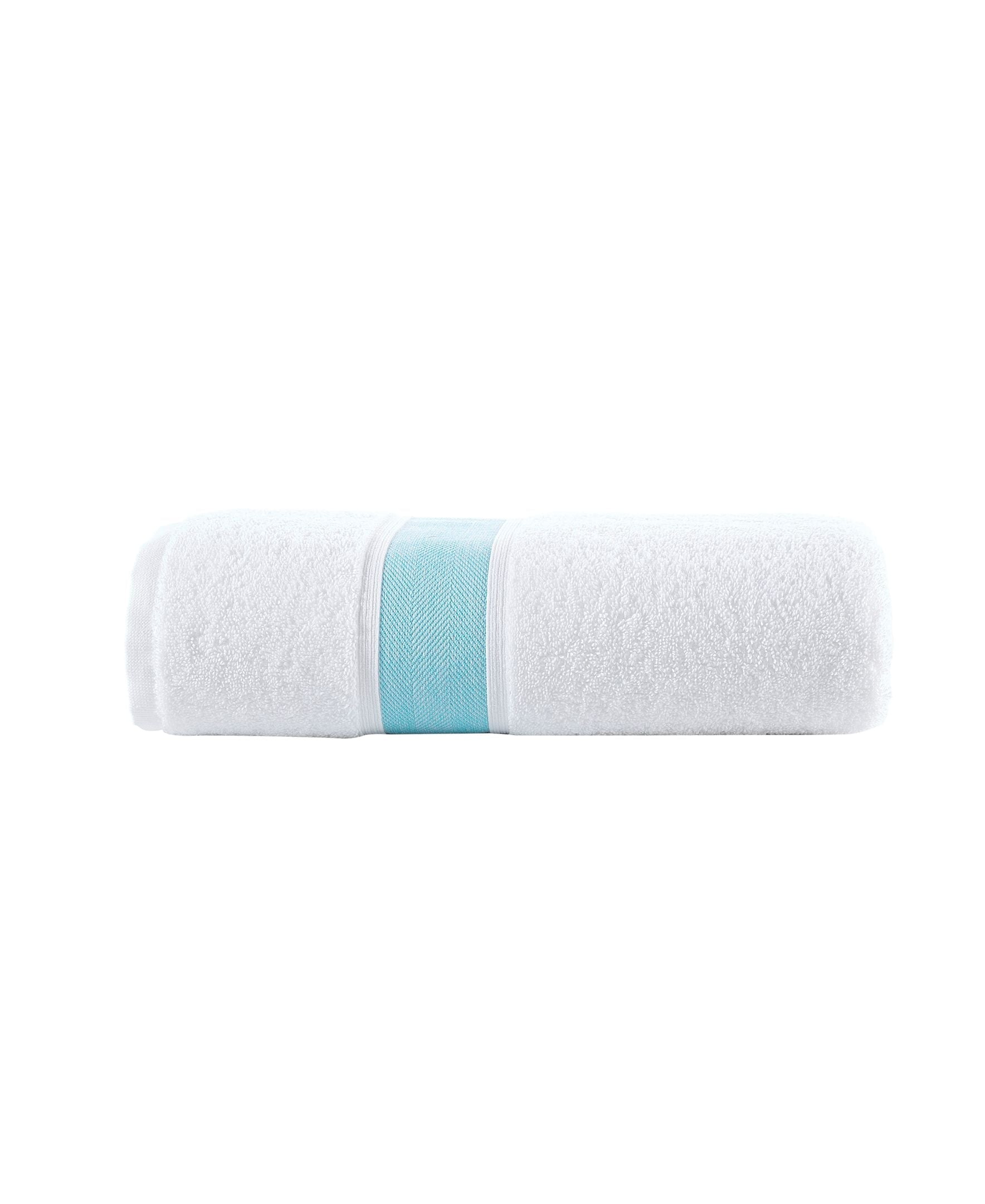  Brooks Brothers Ottoman Rolls Bath Towel - Sea Glass - Bonton