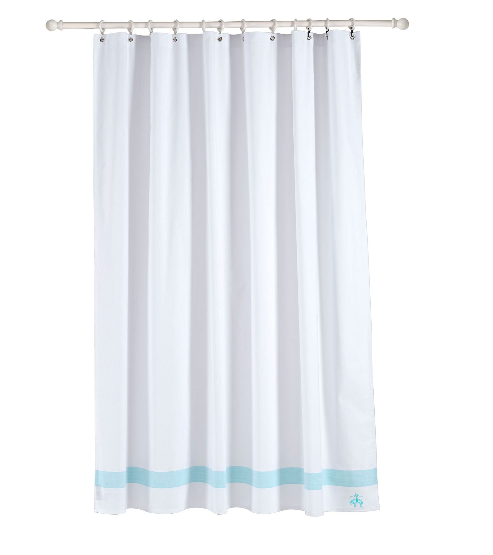  Brooks Brothers Ottoman Rolls Shower Curtains - Navy - Bonton