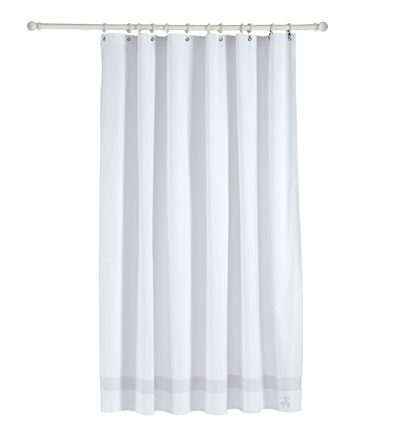  Brooks Brothers Ottoman Rolls Shower Curtains - Anthracite - Bonton