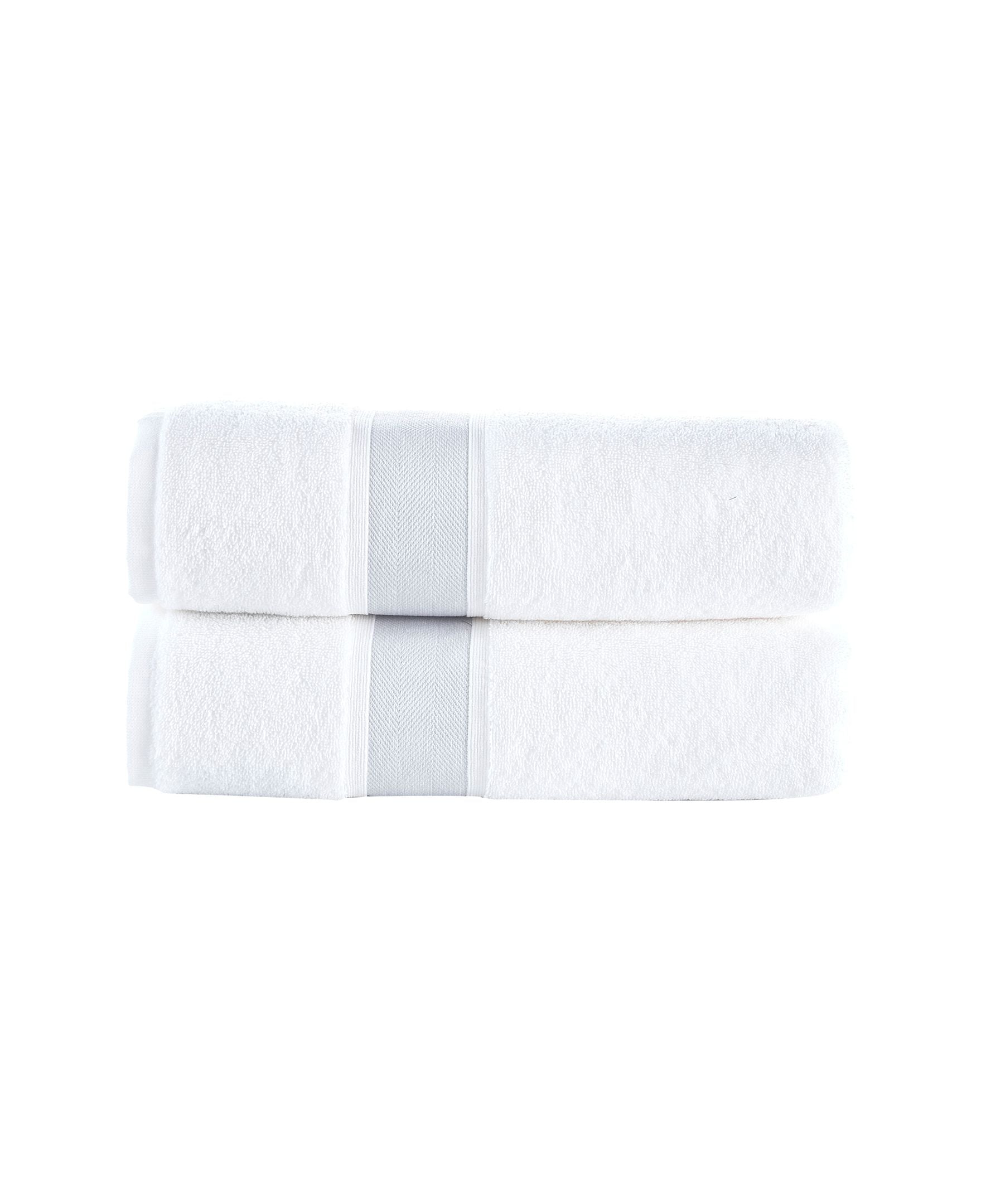  Brooks Brothers Ottoman Rolls 2 Piece Bath Towel Set - Sea Glass - Bonton