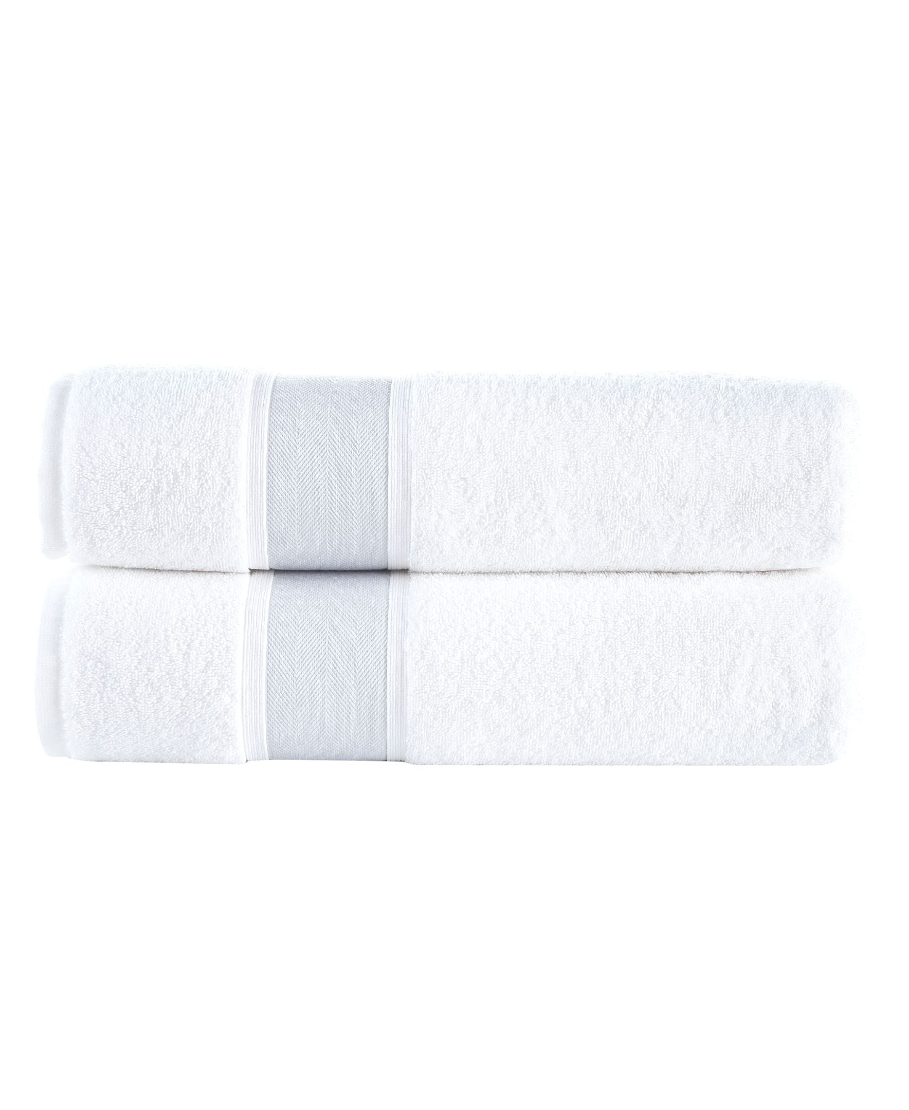  Brooks Brothers Ottoman Rolls 2 Piece Bath Sheet Set - Sea Glass - Bonton