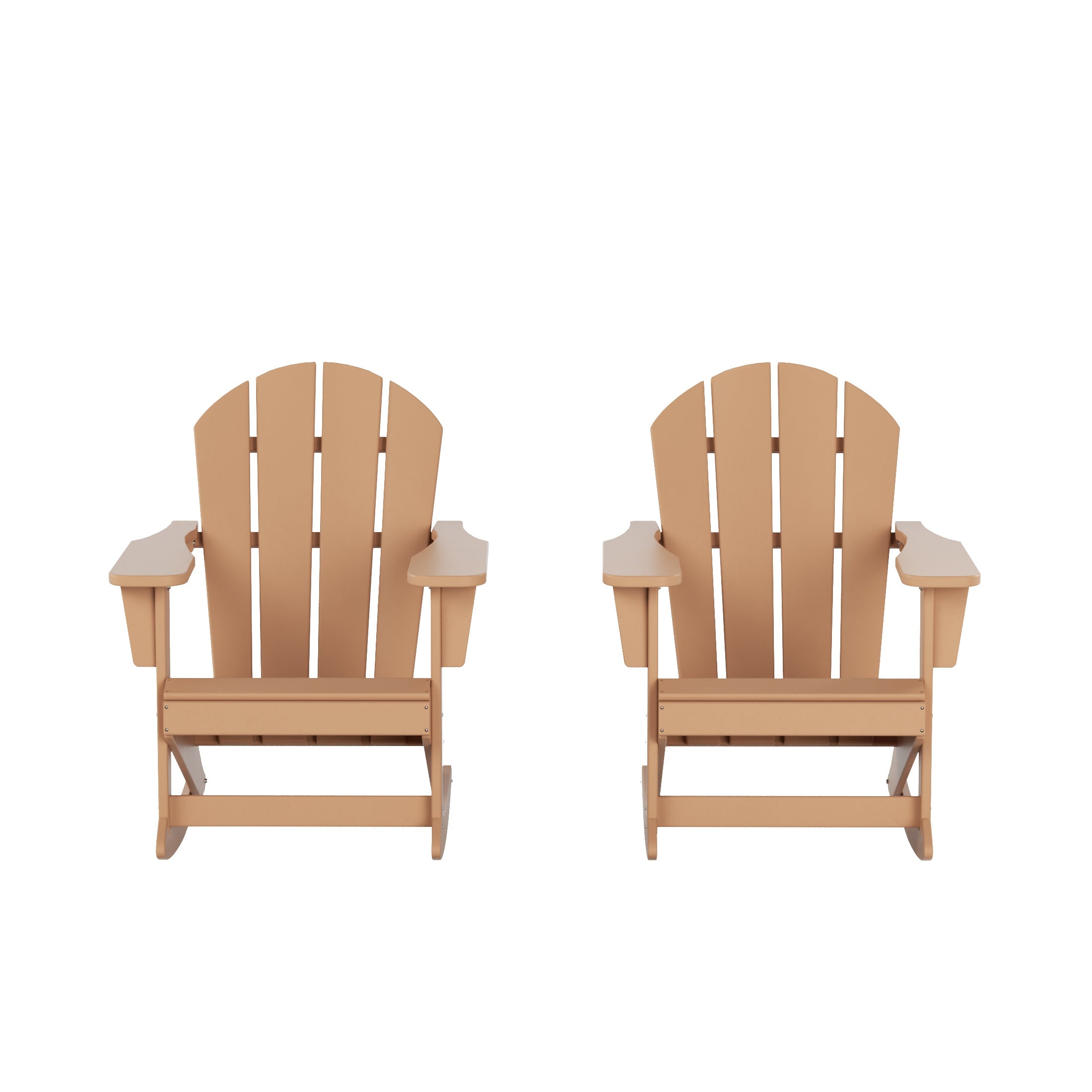  Westin Furniture Outdoor Patio Porch Rocking Adirondack Chair, Set of 2 - Black - Bonton