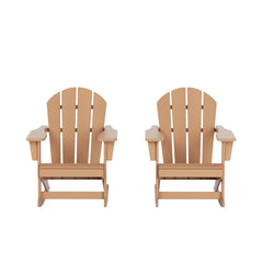 Outdoor Patio Porch Rocking Adirondack Chair, Set of 2