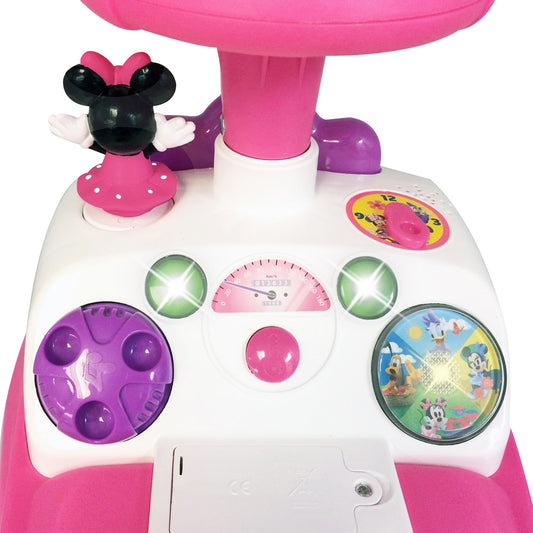 Kiddieland: Lights N' Sounds: Ride-On - Minnie - Disney Foot To Floor Activity Vehicle, Interactive Push & Pull Toy Car, Toddlers, Ages 12-36 Months-Multi-One Size-2