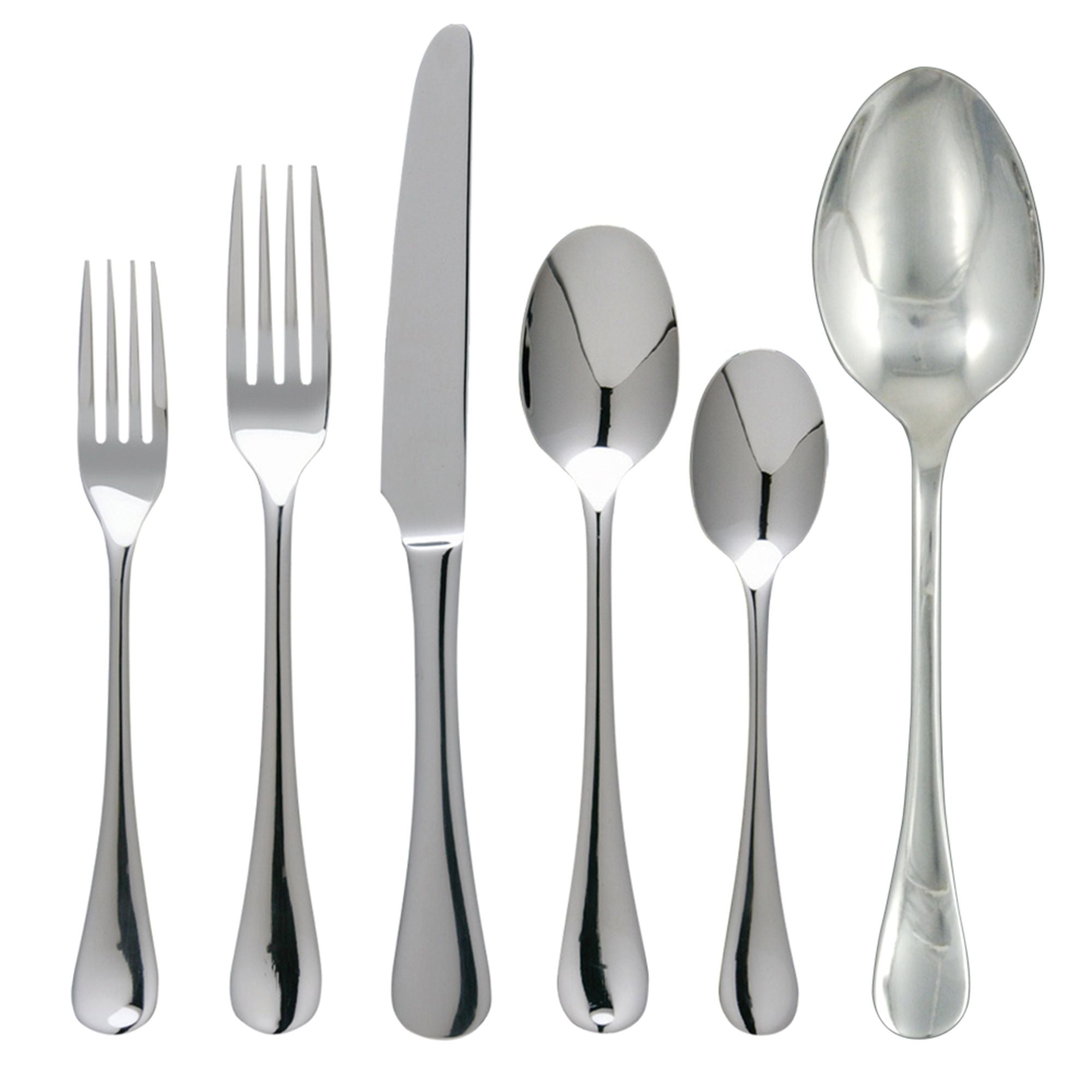  Ginkgo Varberg Stainless Steel Flatware 42 Piece Set - Mirror Stainless Steel - Bonton