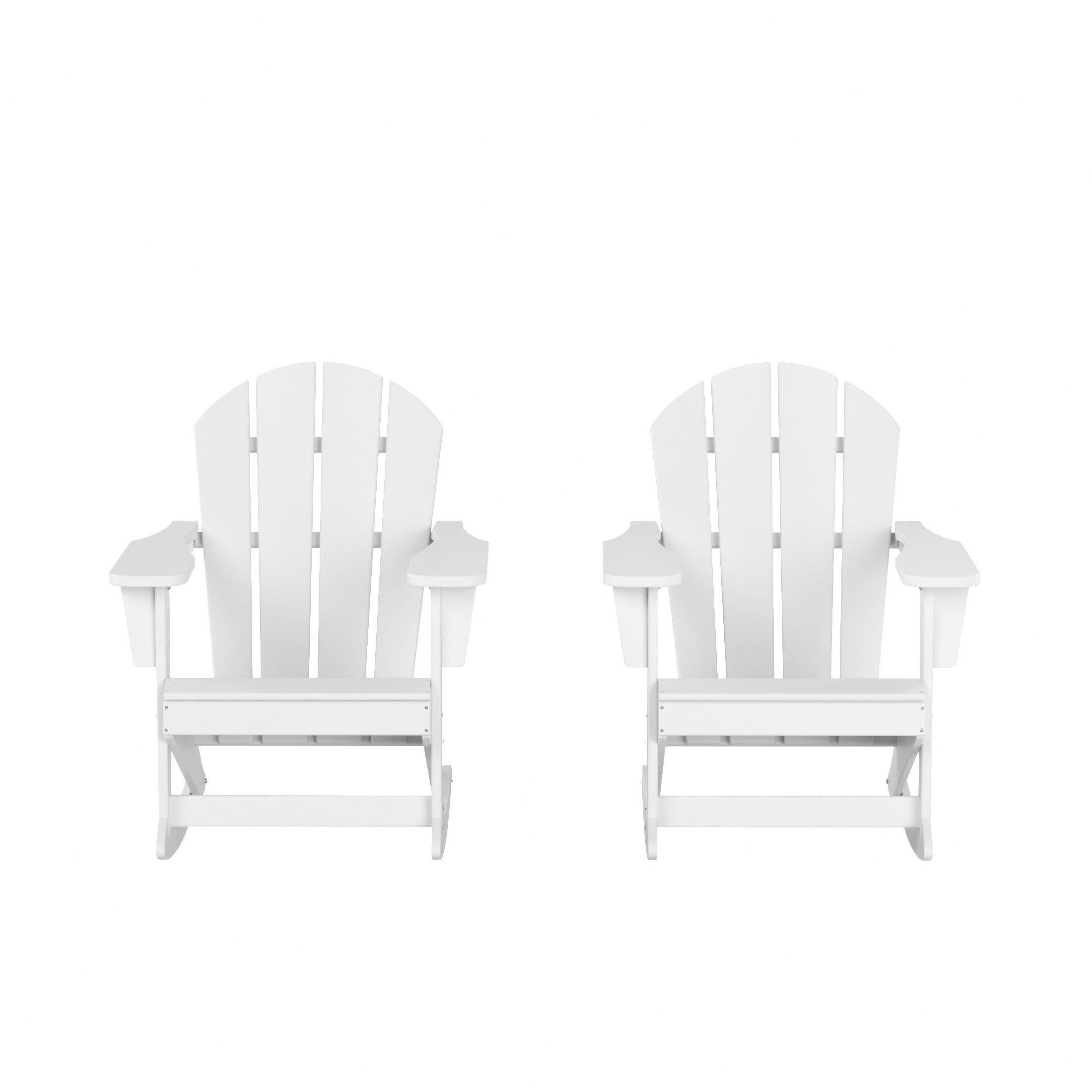  Westin Furniture Outdoor Patio Porch Rocking Adirondack Chair, Set of 2 - Black - Bonton