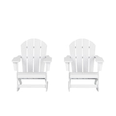 Outdoor Patio Porch Rocking Adirondack Chair, Set of 2