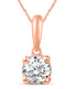  Kgs Jewels Inc 1/5 CTW Natural Diamond Solitaire Pendant Necklace in 14K Gold 18