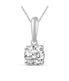  Kgs Jewels Inc 1/5 CTW Natural Diamond Solitaire Pendant Necklace in 14K Gold 18