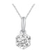  Kgs Jewels Inc 1/4 CTW Natural Hexagon Solitaire Pendant Necklace in 14K Gold 18