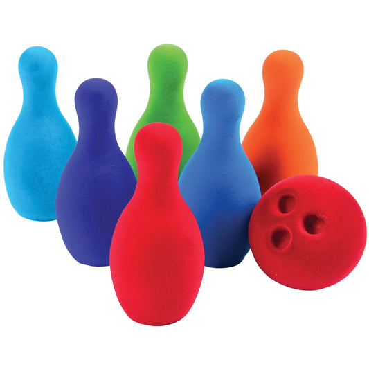 Rubbabu Bowling Set - 7 pieces - 18 months & up-Multi-One Size-1