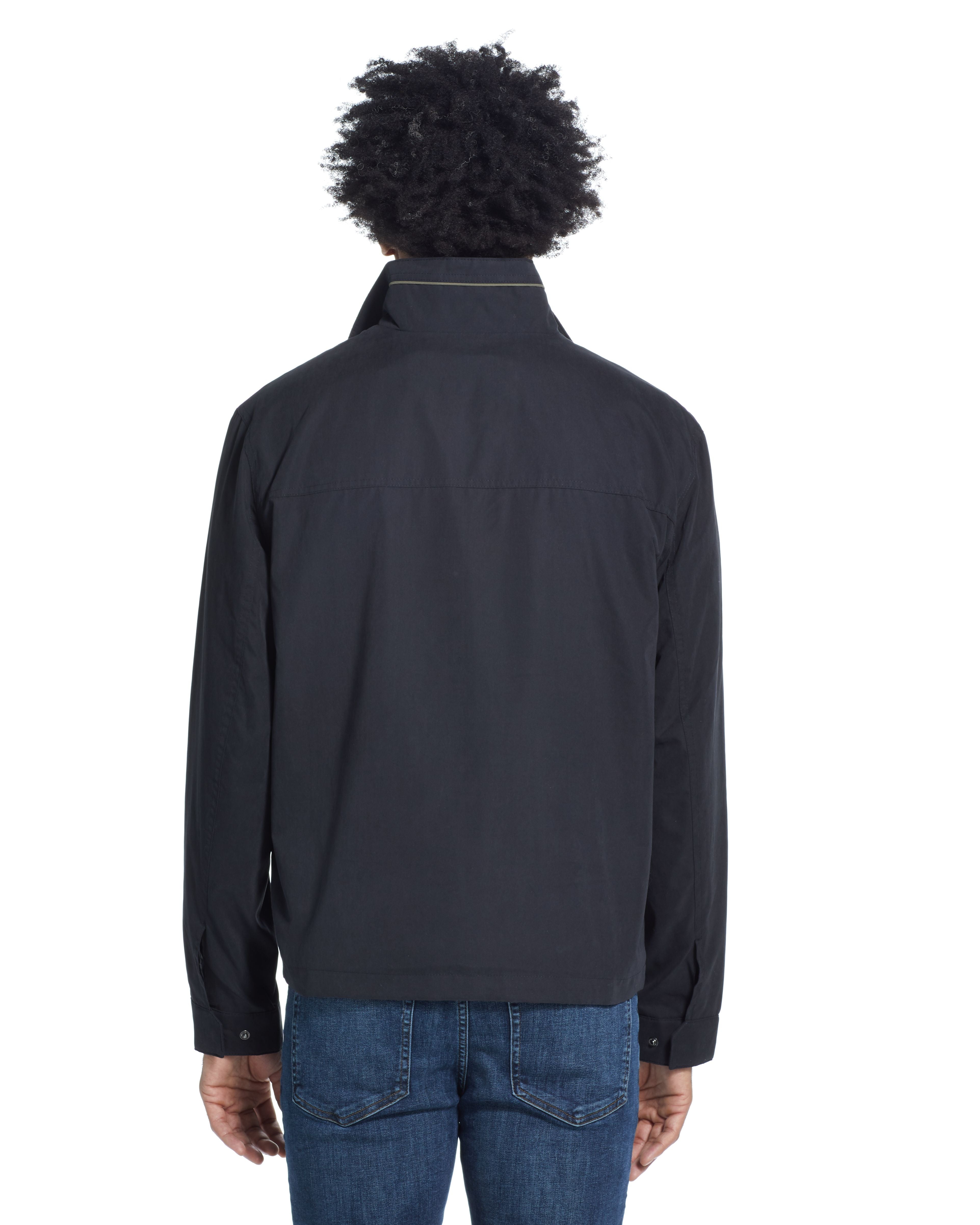  Weatherproof Men's Microfiber Light Weight Bomber Jacket - Black - Bonton