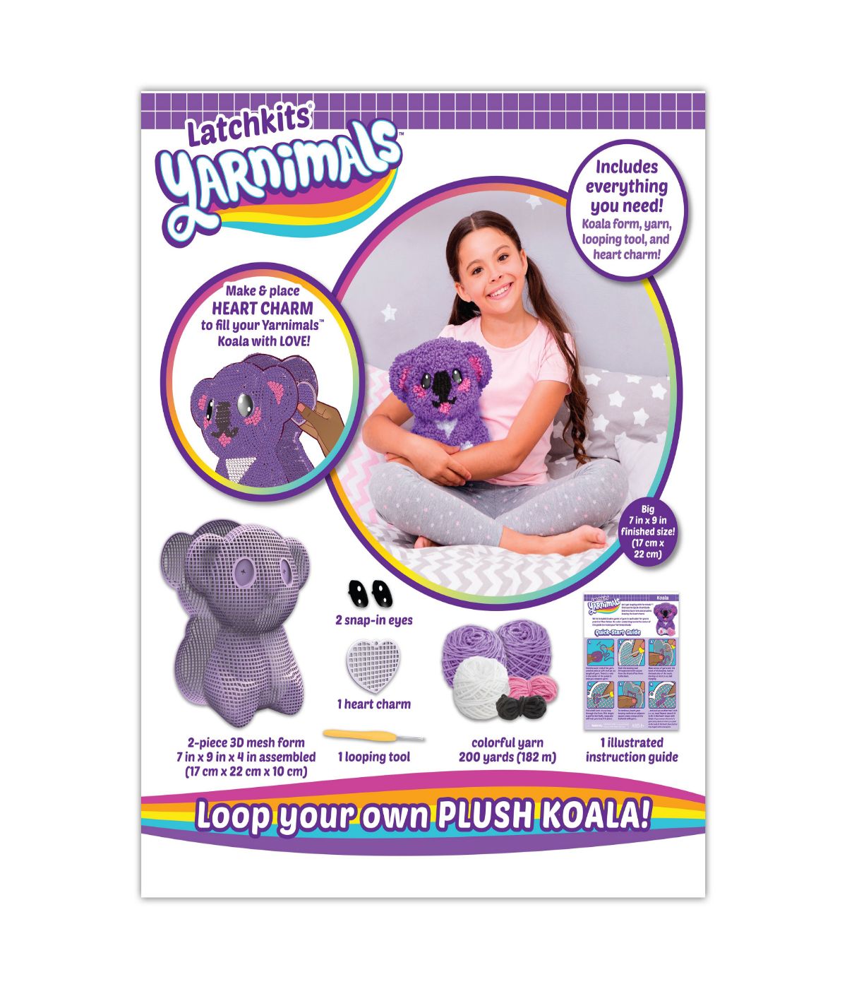  Latchkits Yarnimals - Koala Multi - Multi - Bonton