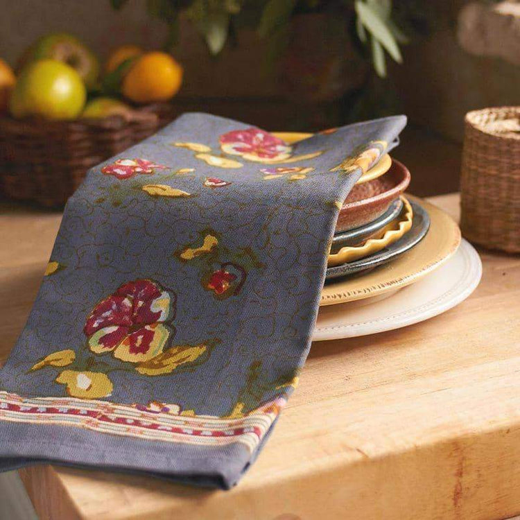 Pansy Red/Grey Tea Towels Set of 3