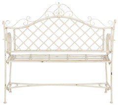 Abner Wrought Iron Outdoor Garden Bench