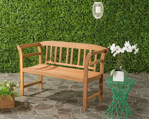  Safavieh Porterville 2 Seat Bench - Natural - Bonton