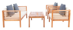 Alda 4 Piece Outdoor Set with Accent Pillows