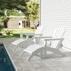 Altura Outdoor Adirondack Chair With Ottoman 4-Piece Set