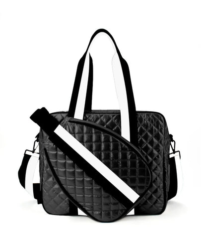 Judy Quilted Pickleball Tote Competitive Black