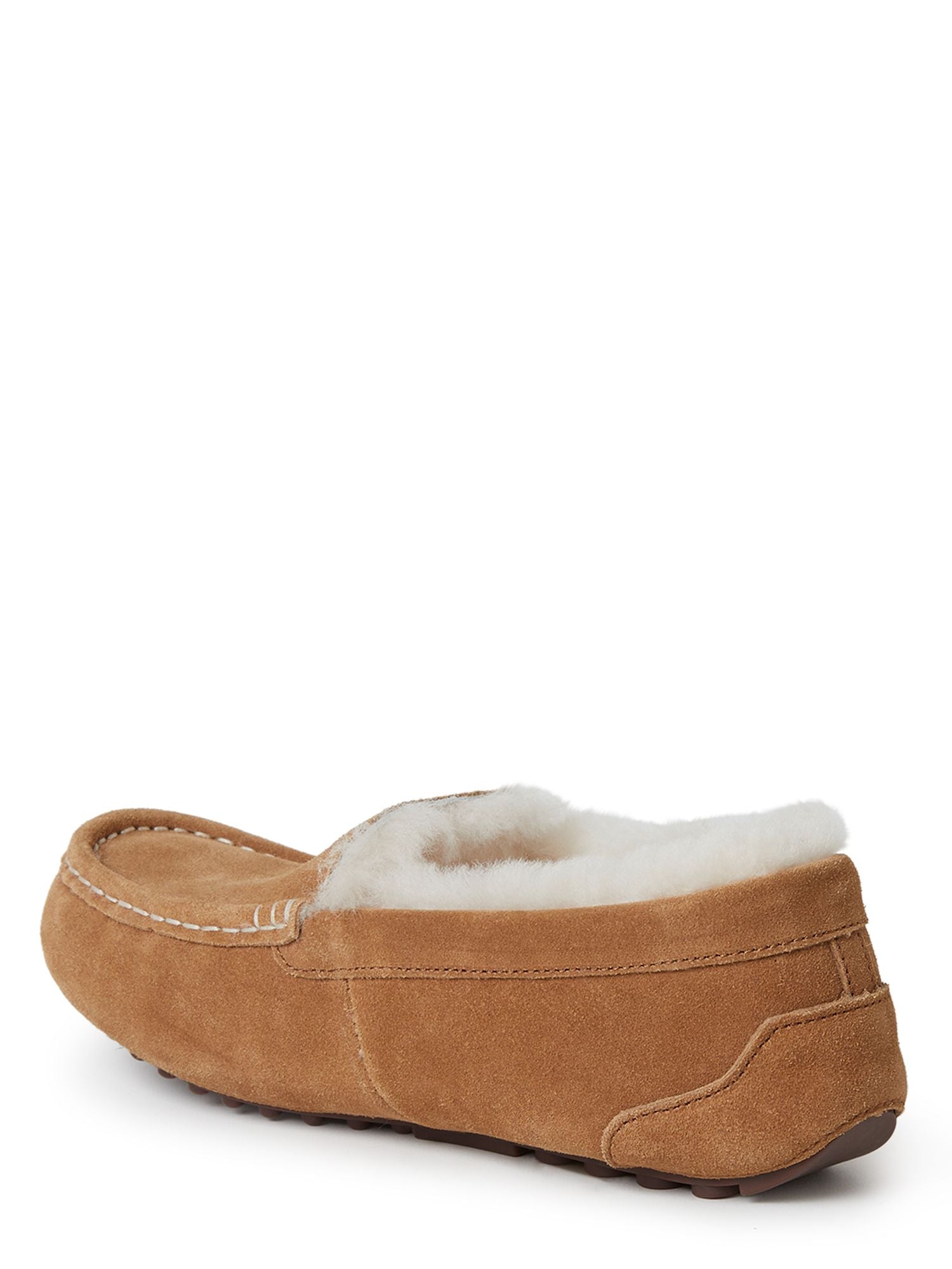  Dearfoams Fireside by Women's Mel Water Resistant Indoor/Outdoor Shearling Moccasin Slipper - Beige - Bonton