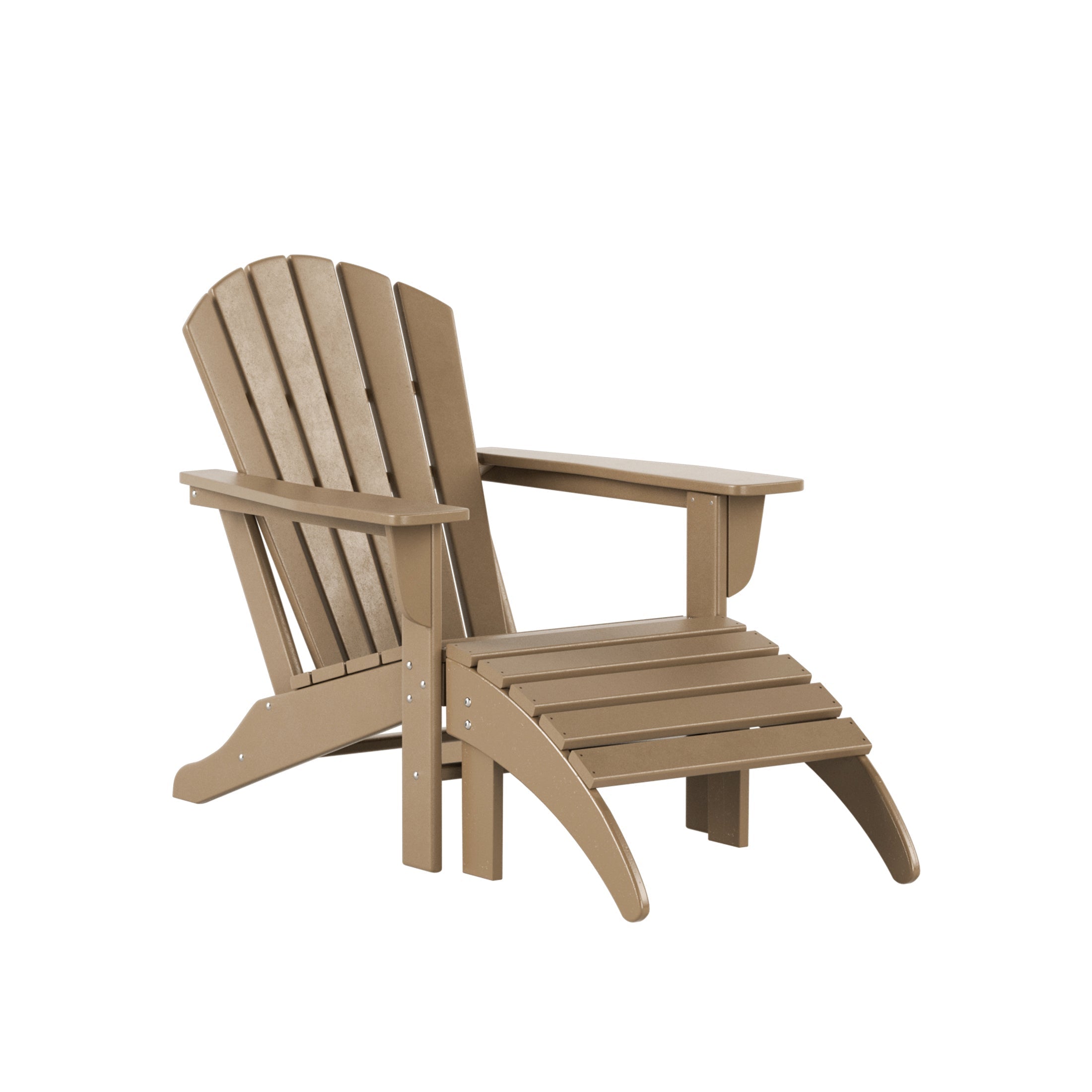  Westin Furniture Altura Outdoor Adirondack Chair With Ottoman 4-Piece Set - Pacific Blue - Bonton