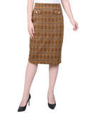 Petite Knee Length Double Knit Skirt