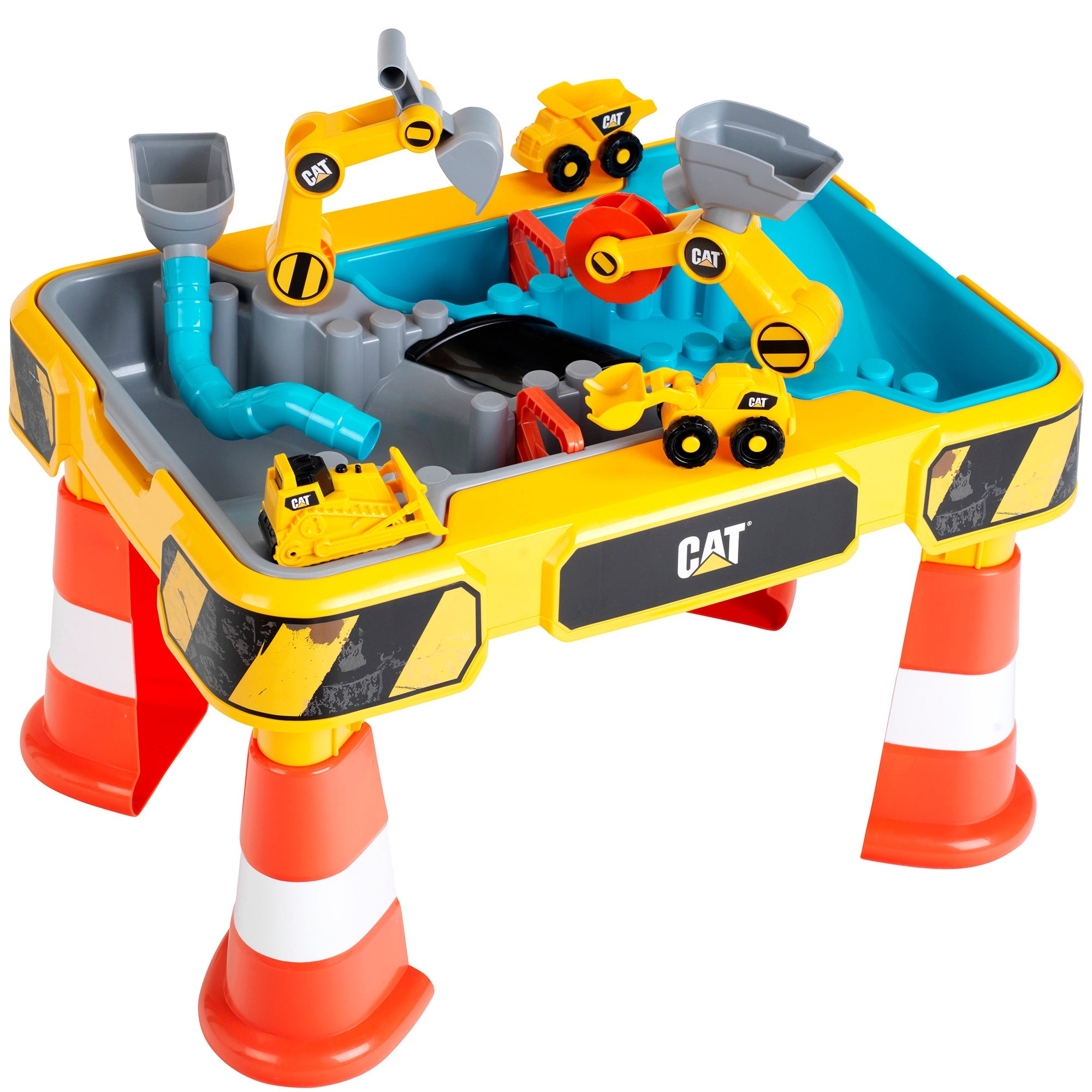  Klein CAT: Sand and Water Play Table, Kids Pretend Play, Construction Toys, Ages 18 Months+ - Multi - Bonton