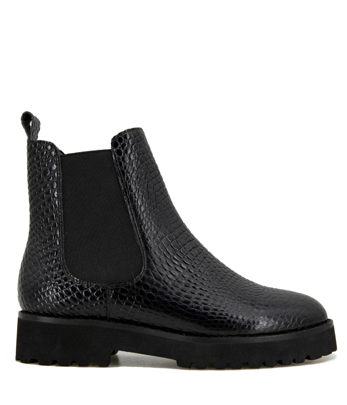  Andre Assous Featherweight Chelsea Bootie - Black/Croc - Bonton