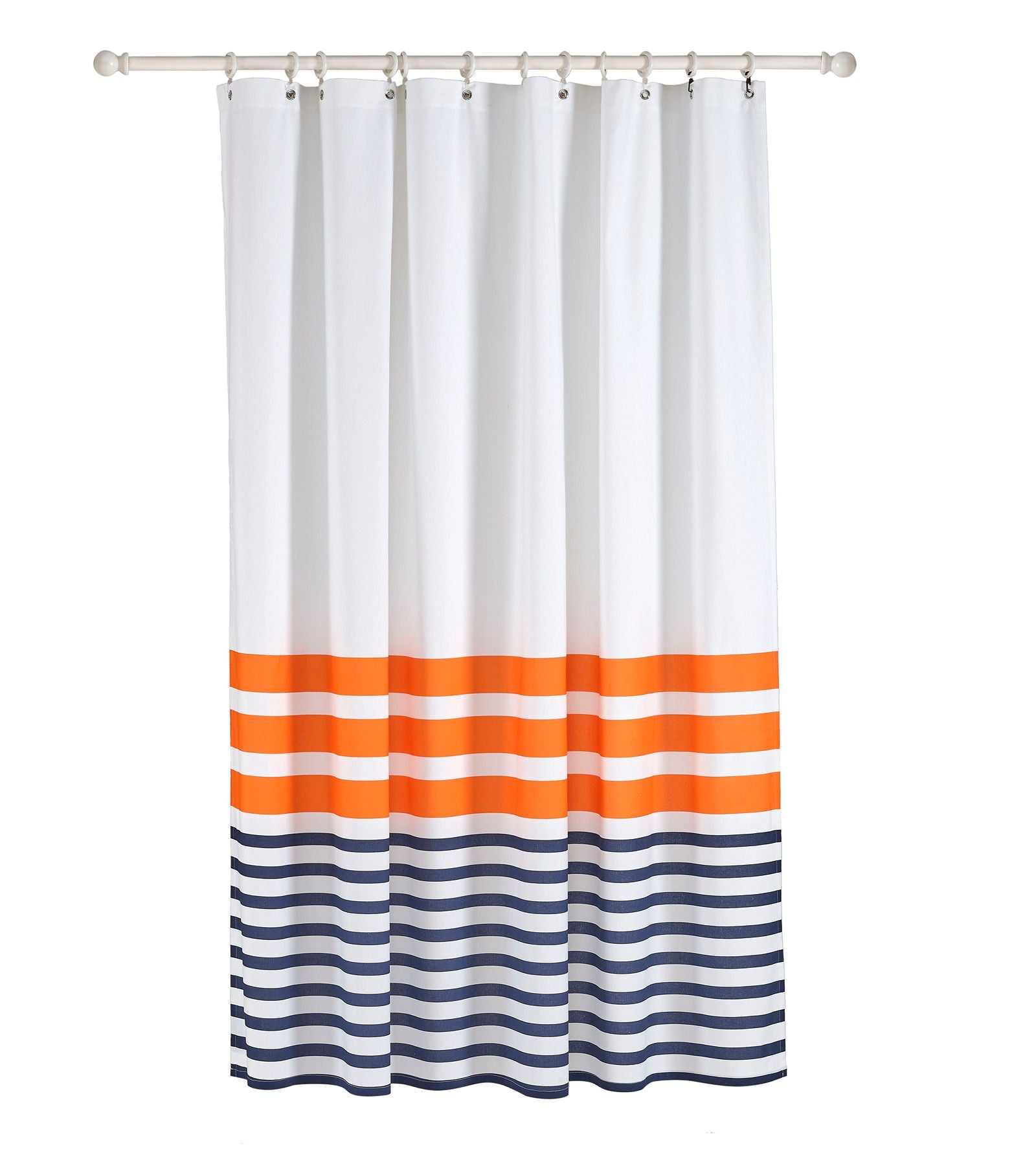  Brooks Brothers Pesthemal Shower Curtains - Orange - Bonton