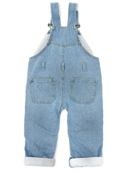 Faded Denim Overalls