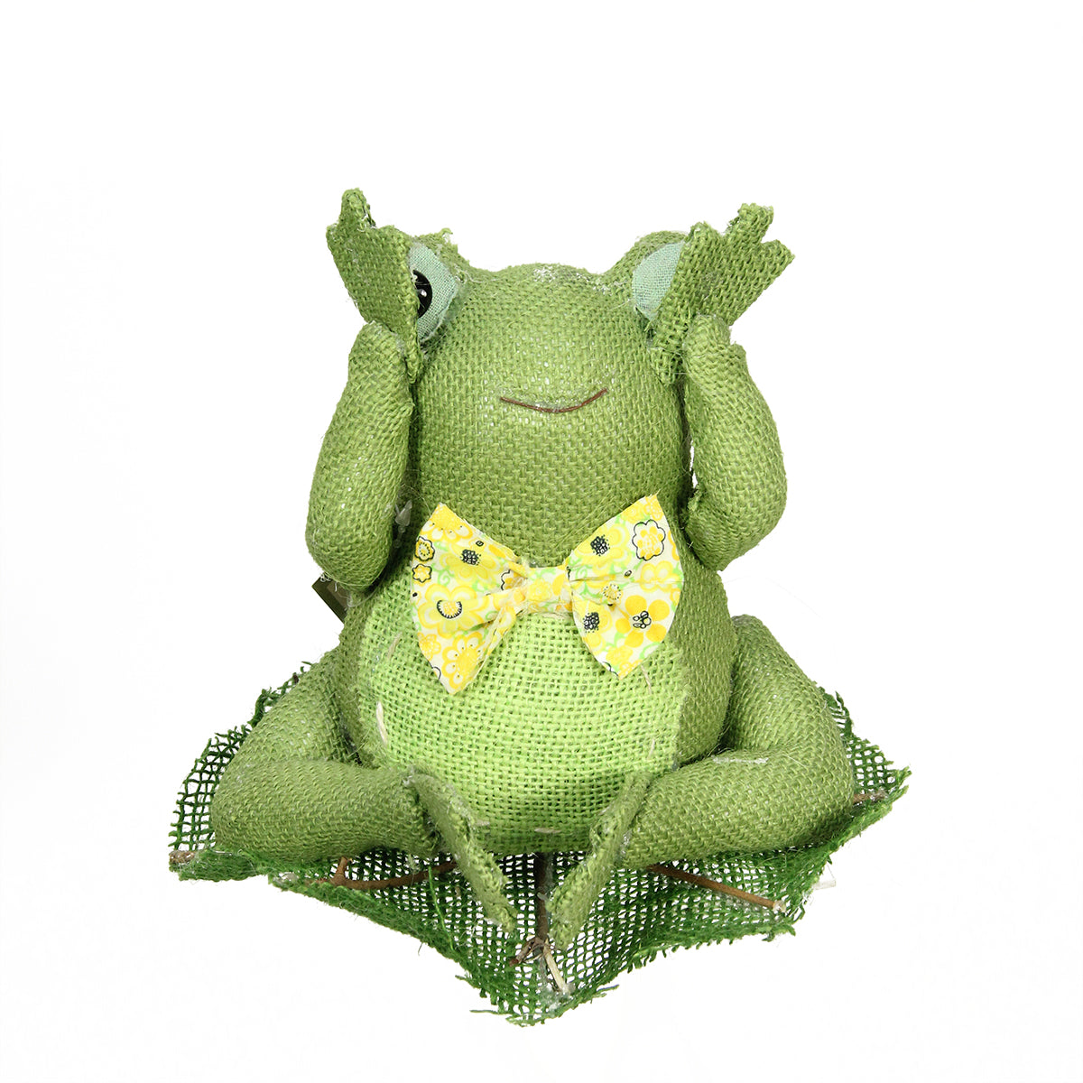  Northlight Peaking Frog With Bowtie Sitting on Lily Pad Spring Decoration - 8