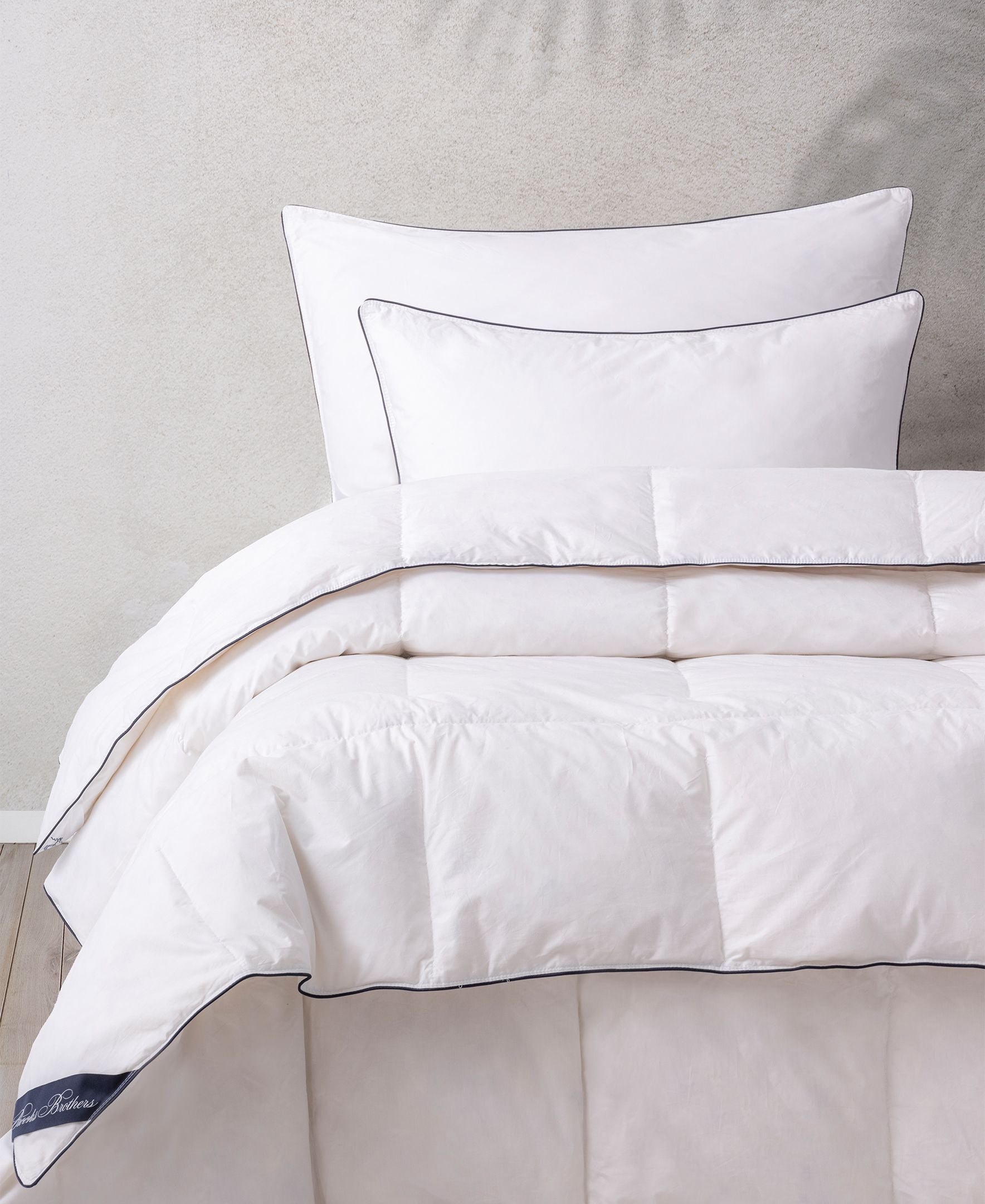  Brooks Brothers Goose Down/Feather Pillow - White - Bonton