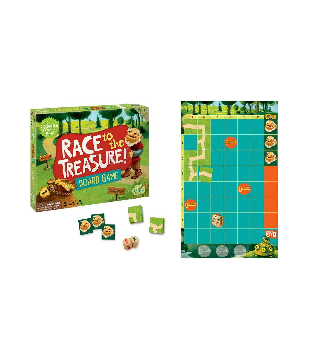  Race to the Treasure Cooperative Board Game Multi - Multi - Bonton