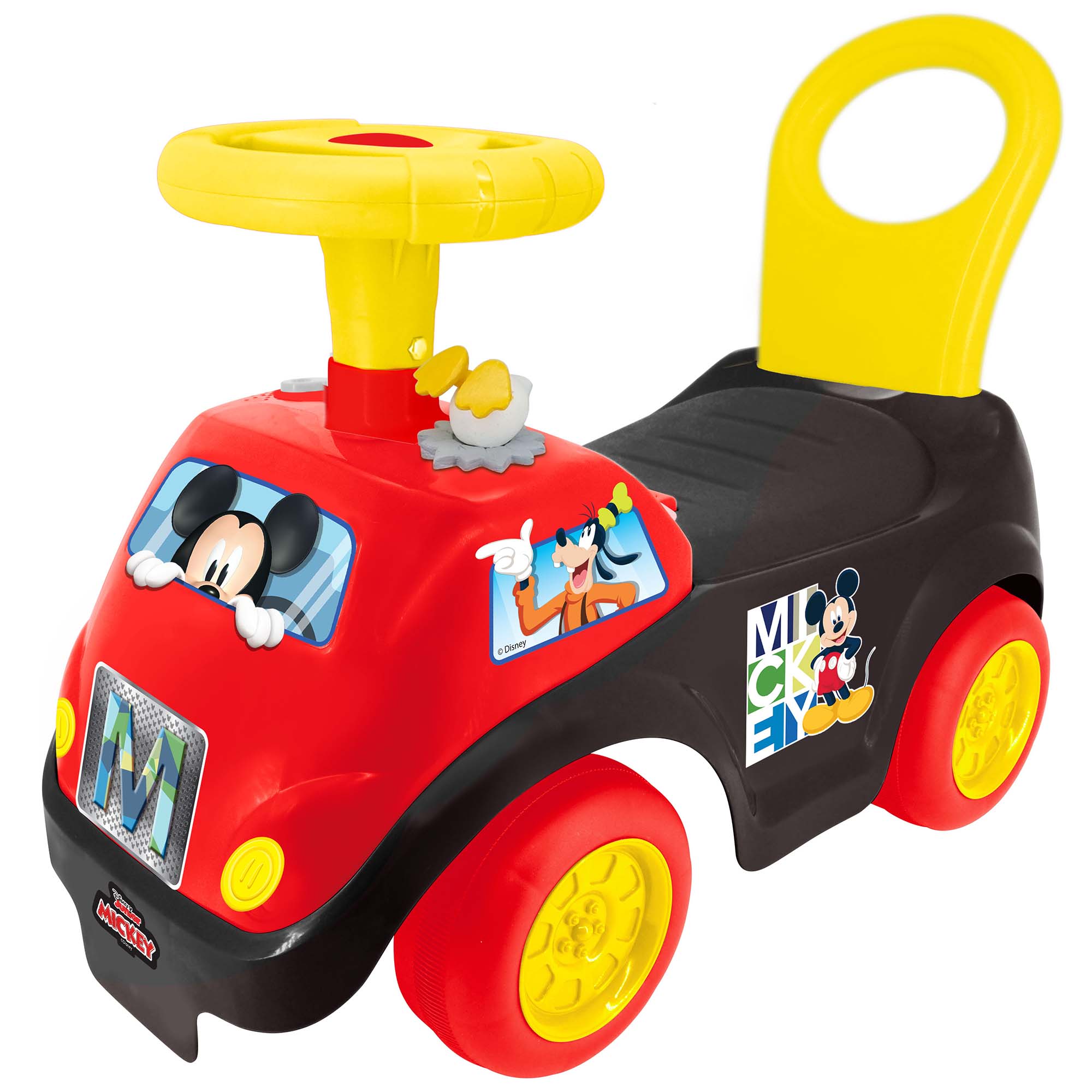  Kiddieland Kiddieland Disney Lights 'N' Sounds Ride-On: Mickey Mouse Kids Interactive Push Toy Car, Foot To Floor, Toddlers, Ages 12-36 Months - Multi - Bonton