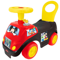 Kiddieland Disney Lights 'N' Sounds Ride-On: Mickey Mouse Kids Interactive Push Toy Car, Foot To Floor, Toddlers, Ages 12-36 Months-Multi-One Size-1