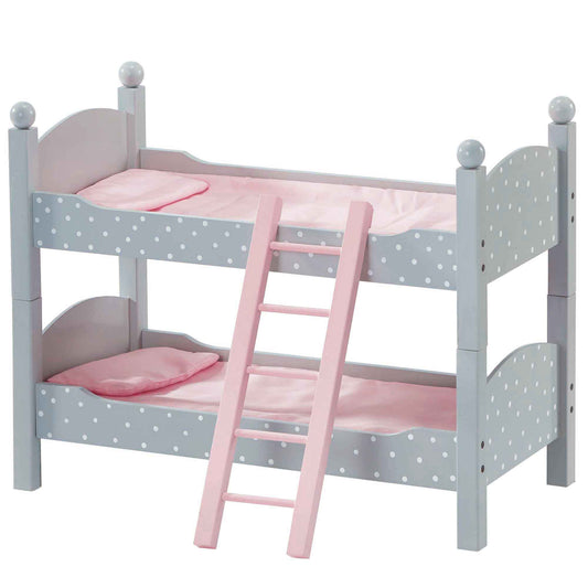 Olivia's Little World - Polka Dots Princess 18" Doll Double Bunk Bed