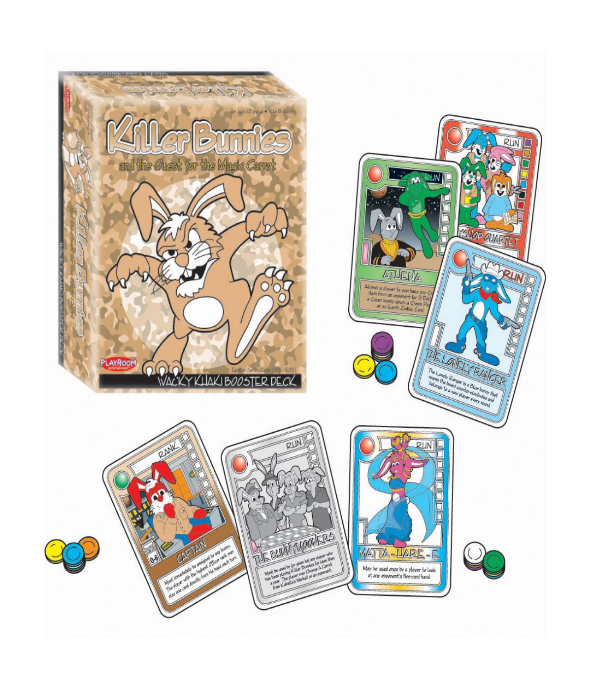  Killer Bunnies and the Quest for the Magic Carrot: Wacky Khaki Booster Deck (10) Multi - Multi - Bonton