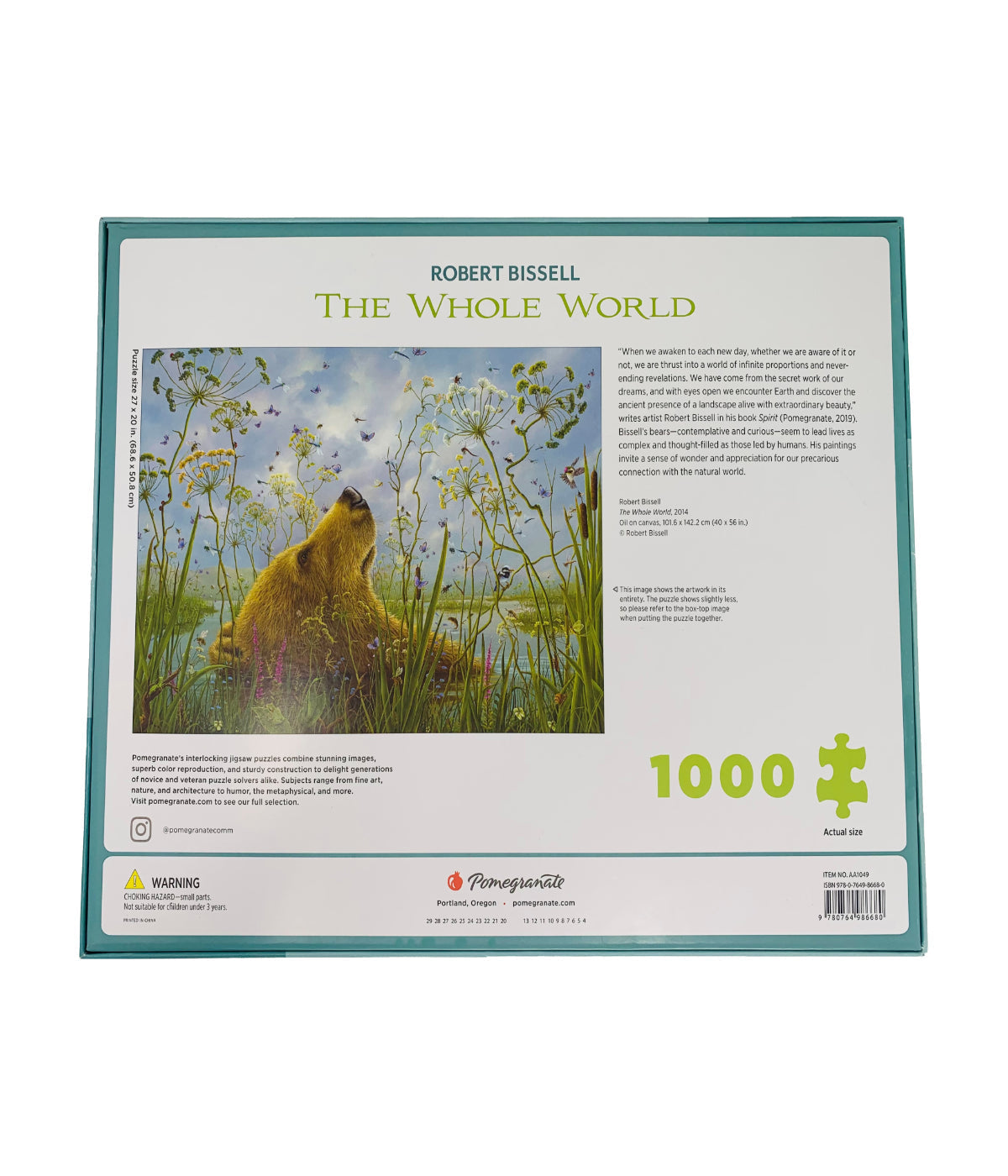  Robert Bissell - The Whole World Puzzle: 1000 Pcs Multi - Multi - Bonton