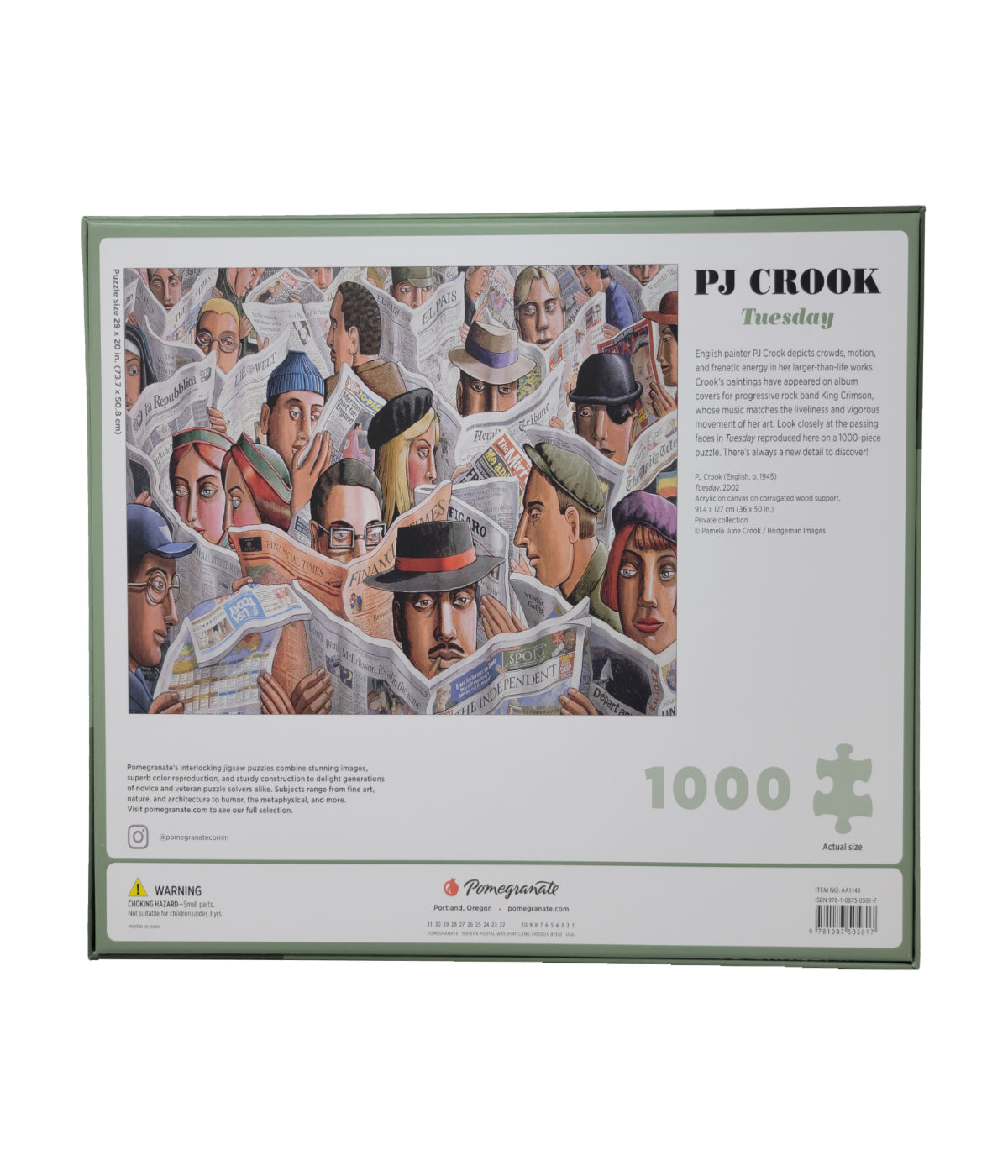  PJ Crook - Tuesday Puzzle: 1000 Pcs Multi - Multi - Bonton