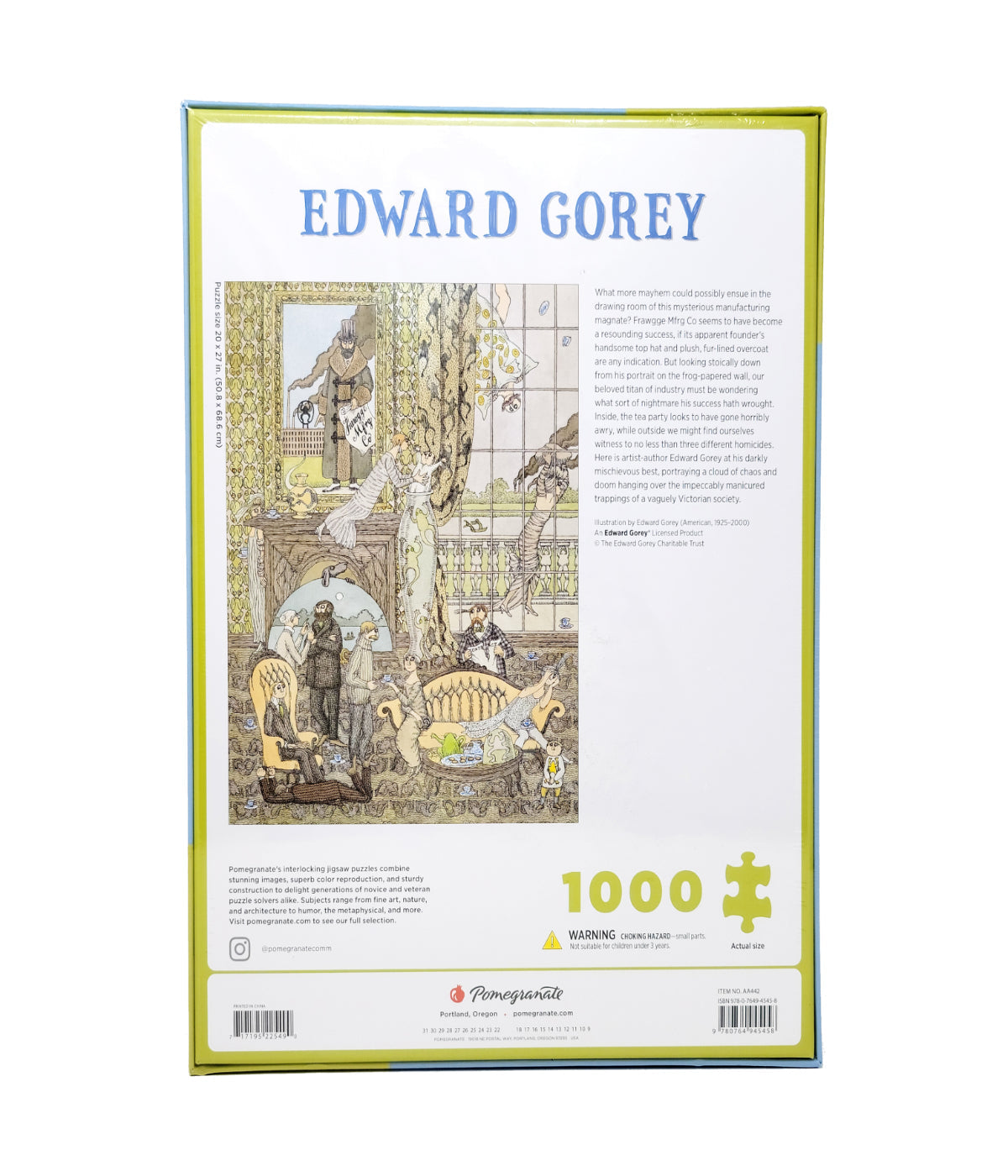  Edward Gorey - Frawgge Manufacturing Co. Puzzle: 1000 Pcs Multi - Multi - Bonton